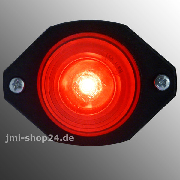 LED Positionsleuchte Begrenzungsleuchte Umrissleuchte 12V 24V mit Gummisockel rot