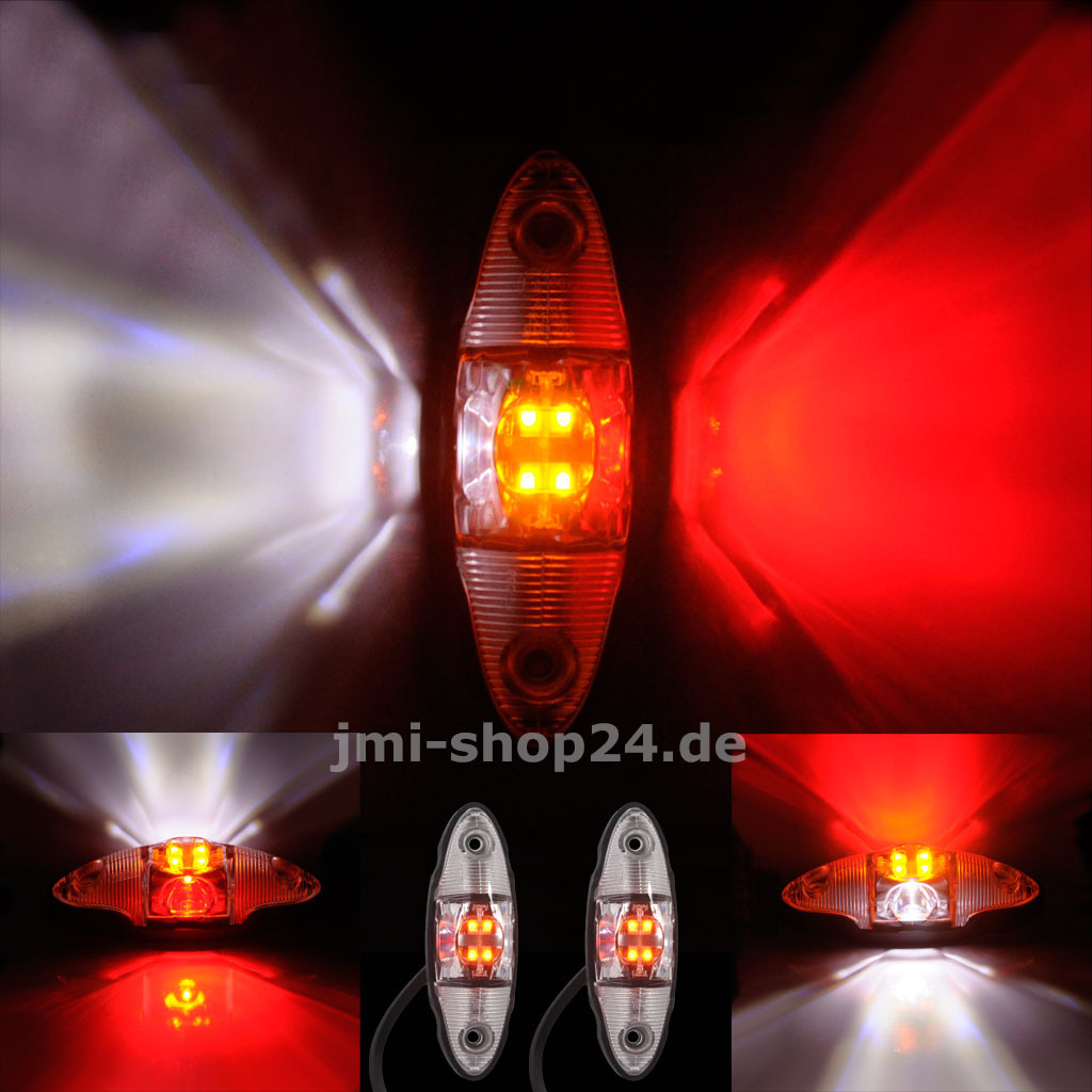 LED Umrissleuchte Begrenzungsleuchte Positionsleuchte rot 24V LKW Anhänger 