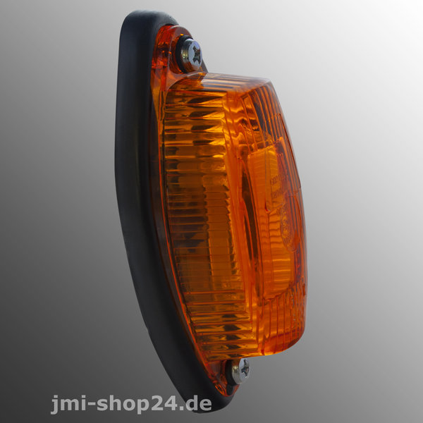 LED Umrissleuchte gelb Begrenzungsleuchte oval mit 2 LED und Gummisockel 1 Watt