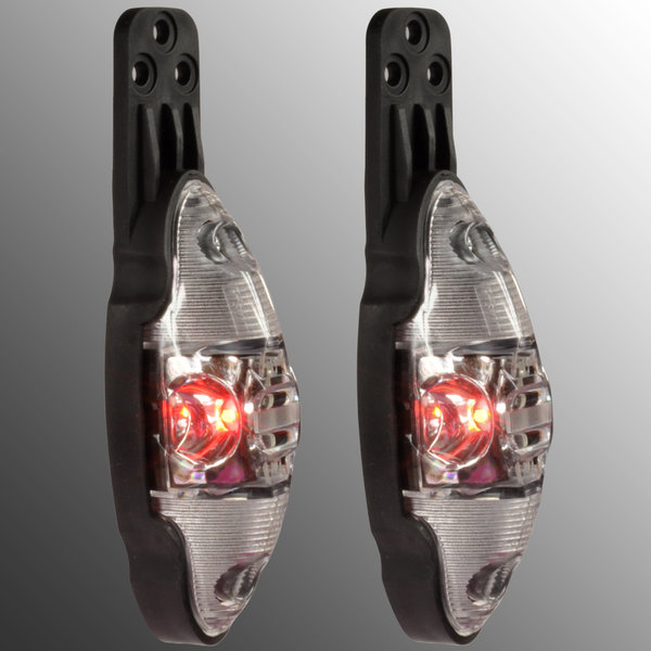 2x LED Umrissleuchte Begrenzungsleuchte Positionsleuchte rot weiß mit Pendelhalter