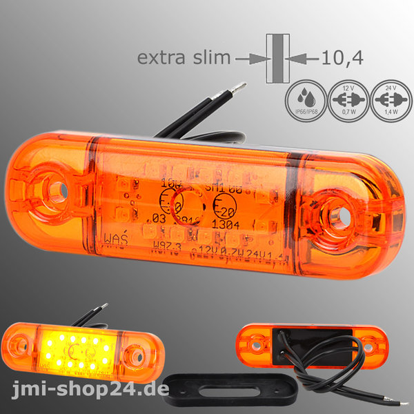LED Umrissleuchte Begrenzungsleuchte Seitenleuchte 12V-24V orange 12 LED *HIT*NEU*