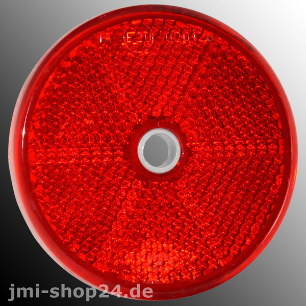 Reflektor rot 60 mm rund Rückstrahler Katzenauge für Anhänger LKW