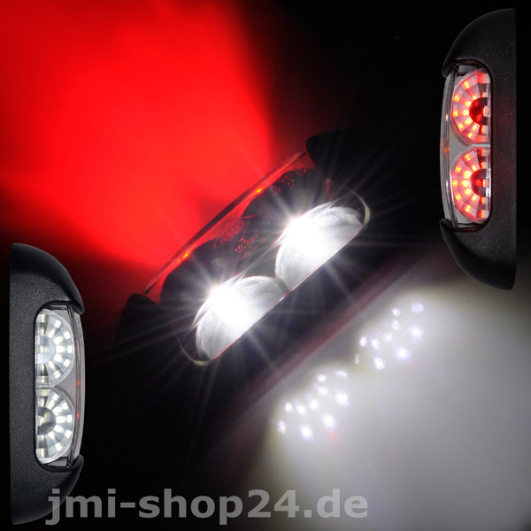 2x LED Umrissleuchte Positionsleuchte weiß rot Begrenzungsleuchte 12V-24V