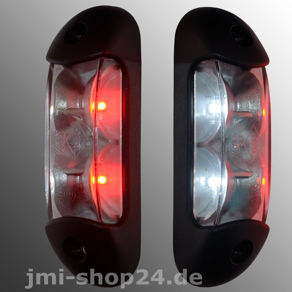 2x LED Umrissleuchte Positionsleuchte weiß rot Begrenzungsleuchte 12V-24V