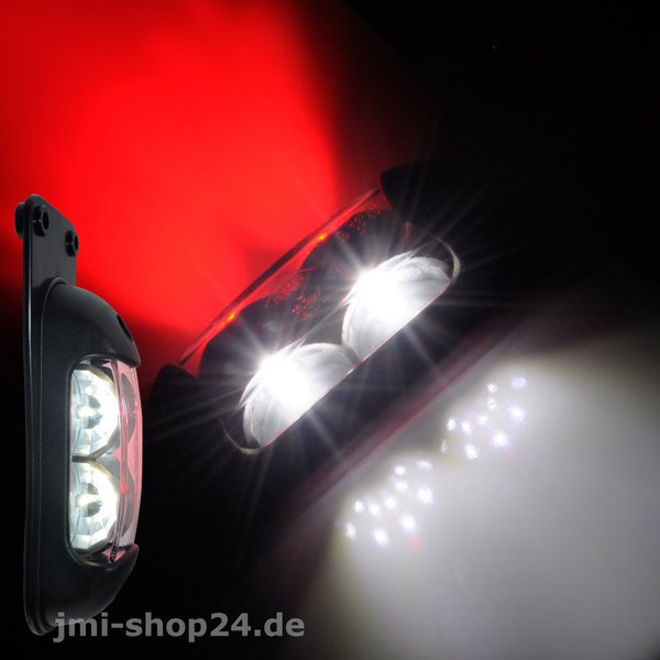 2x LED Begrenzungsleuchte 12V-24V Umrissleuchte Positionsleuchte weiß rot