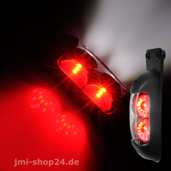 2x LED Begrenzungsleuchte 12V-24V Umrissleuchte Positionsleuchte weiß rot