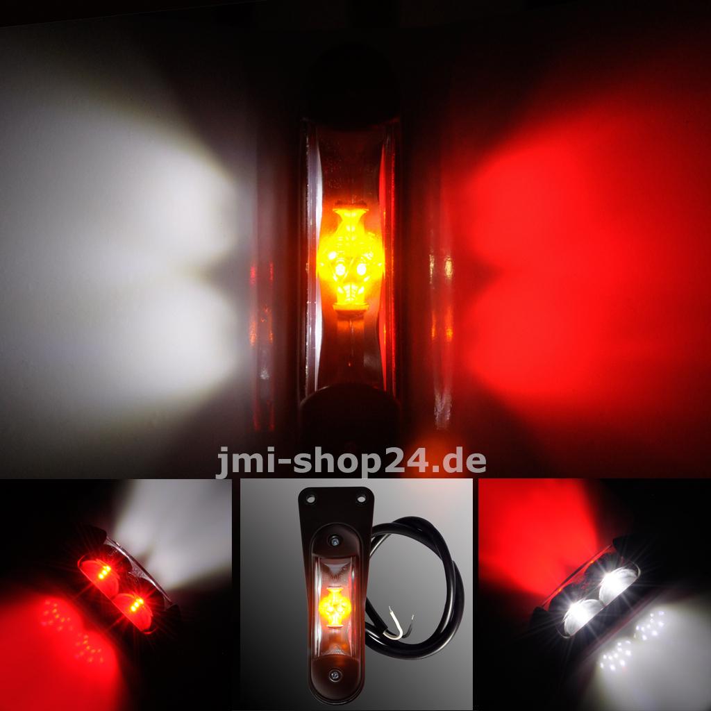 8 Stück LED Umrissleuchten Begrenzungsleuchte Positionsleuchte 12/24V rot 