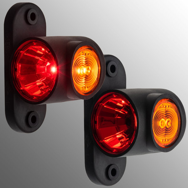 2 LED Umrissleuchte Begrenzungsleuchte  Anhänger 12V 24V rot gelb weiß Wohnwagen