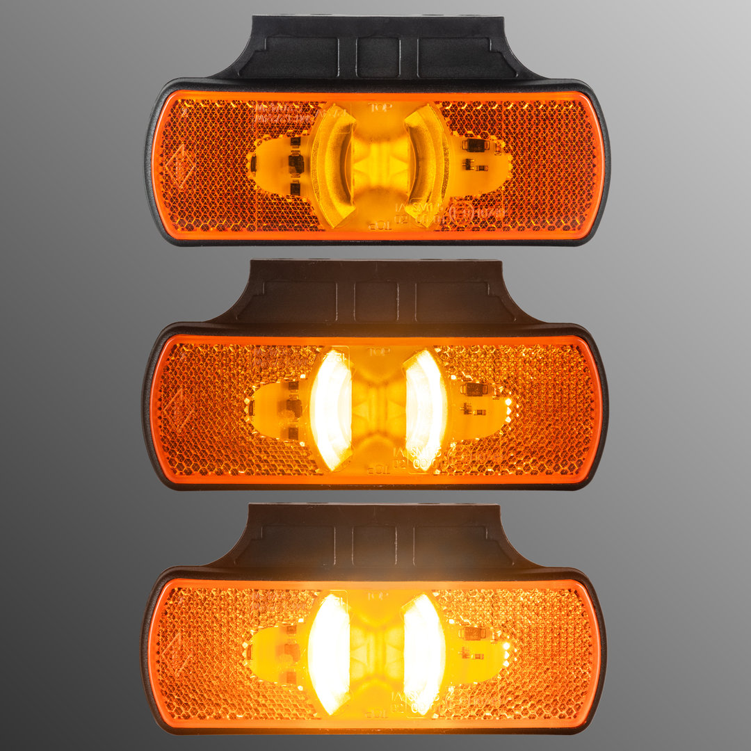 Berner 4x 12v LED Bernstein Orange Seitenblinker Blinker Lichter Für Anhänger Lkw E13 