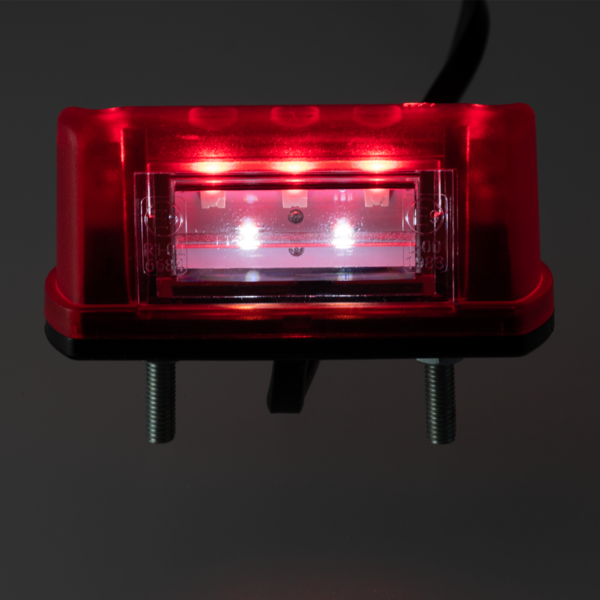 1 Paar LED Kennzeichenbeleuchtung rot klein mit Positionslicht 12V 24V